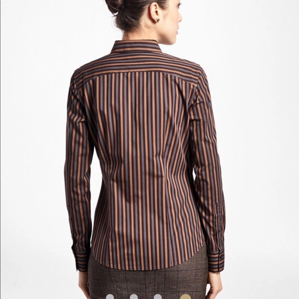 Brooks Brothers Non-Iron Tailored-Fit Cotton Stripe Dress Shirt, Never Worn. XS - Picture 3 of 12